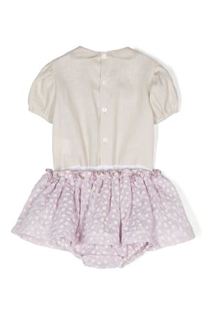 Set con shorts beige e viola LA STUPENDERIA KIDS | TBCT58X78.